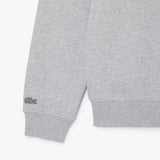 09609 Lacoste fleece embroidered crocodile sweatshirt silver chine