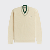 Fred Perry Striped V-Neck Jumper