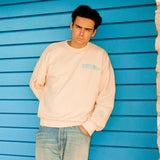 07729 Hotel Trunk Slogan Crewneck Cream
