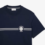 06971  Lacoste Tennis Stripe T-shirt Navy