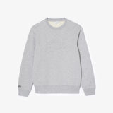 09609 Lacoste fleece embroidered crocodile sweatshirt silver chine