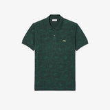 09605 Lacoste short sleeved ribbed collar shirt Sinople