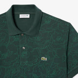 09605 Lacoste short sleeved ribbed collar shirt Sinople