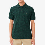 09605 Lacoste short sleeved ribbed collar shirt Sinople