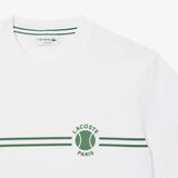 06999 Lacoste Tennis Stripe T-shirt White