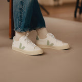03411 Veja Campo Leather White Matcha