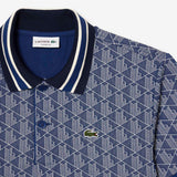 03307 Lacoste Monogram print contrast collar Polo Shirt