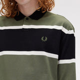 07270 Fred Perry striped l/s polo shirt