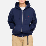 03585 Gramicci One Point Zip Hooded Sweatshirt Navy