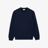 09608 Lacoste fleece embroidered crocodile sweatshirt navy blue