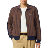 07739 Lacoste Mens Paris Jacquard Track Jacket Brown